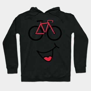 Smiley Face Racing Bike Emoji Cycling Hoodie